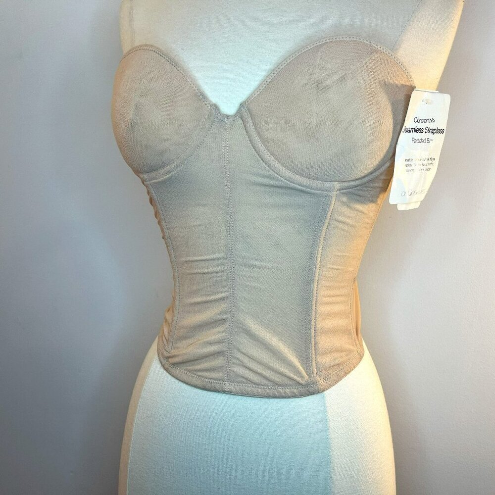 NWOT On Gossamer Beige Longline Strapless Bustier